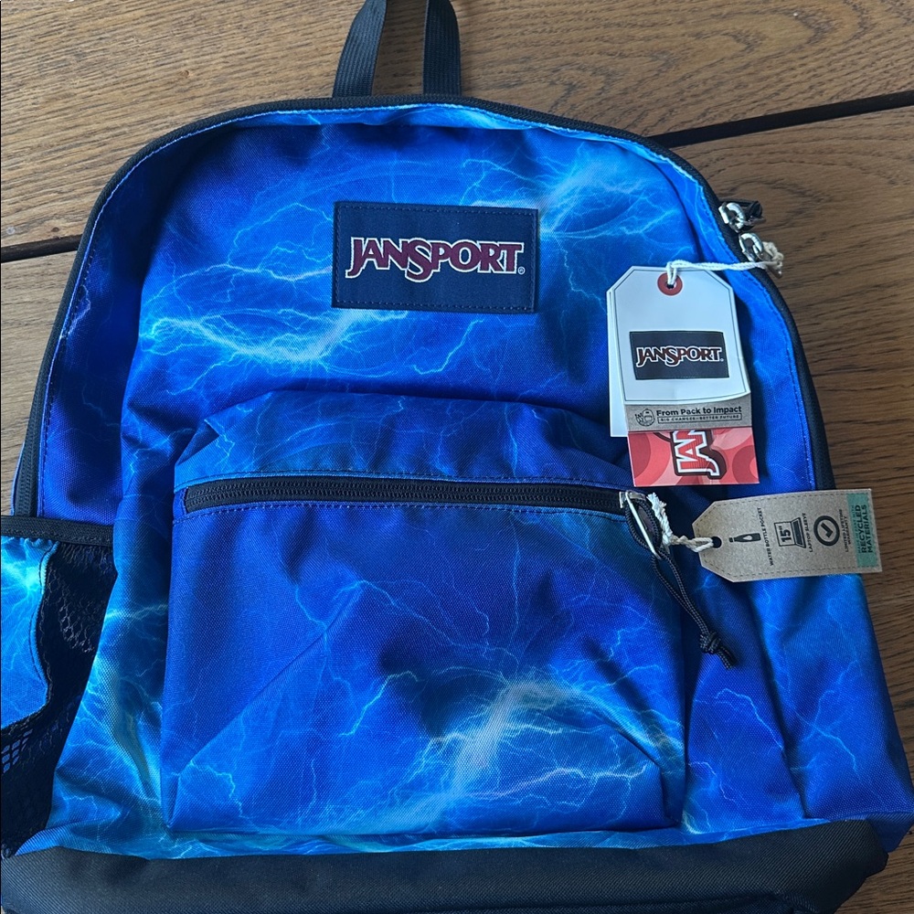 JanSport Electric Blue thunderstorm Backpack
